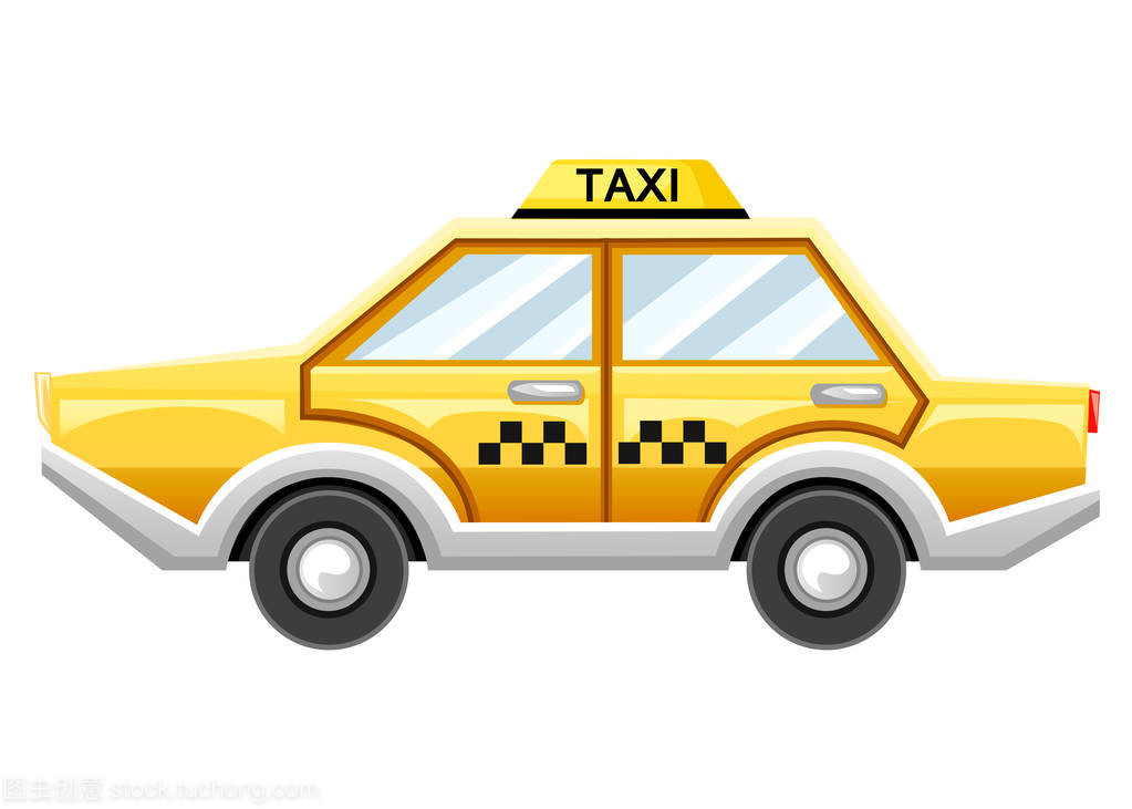 萌趣穿梭 黄色出租车卡通风格矢量插画在租车服务网站与移动应用设计中的应用